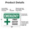 Signmission First Aid Kit Inside, 10 in W x Rectangle, Plastic OS-2PACK-EM-P-710-L-10324 - alternate 5